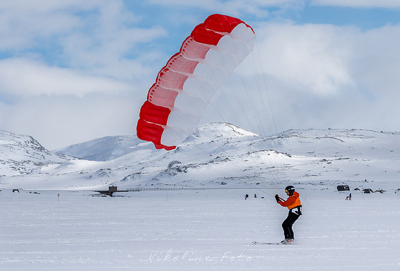 Finse, ski sailing