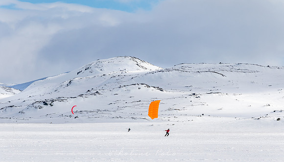 Finse, ski sailing