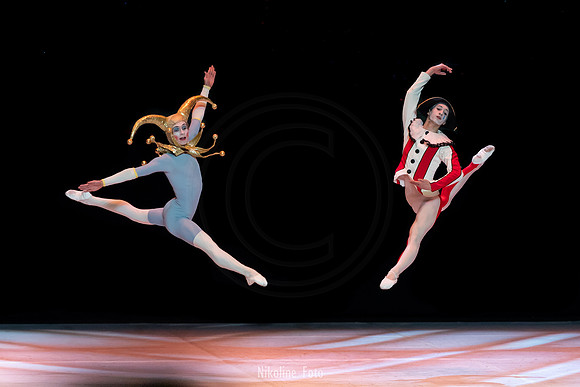 Harlequin and Pulcinello
